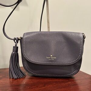Kate Spade Navy Crossbody Bag with Dust Bag and Tassel